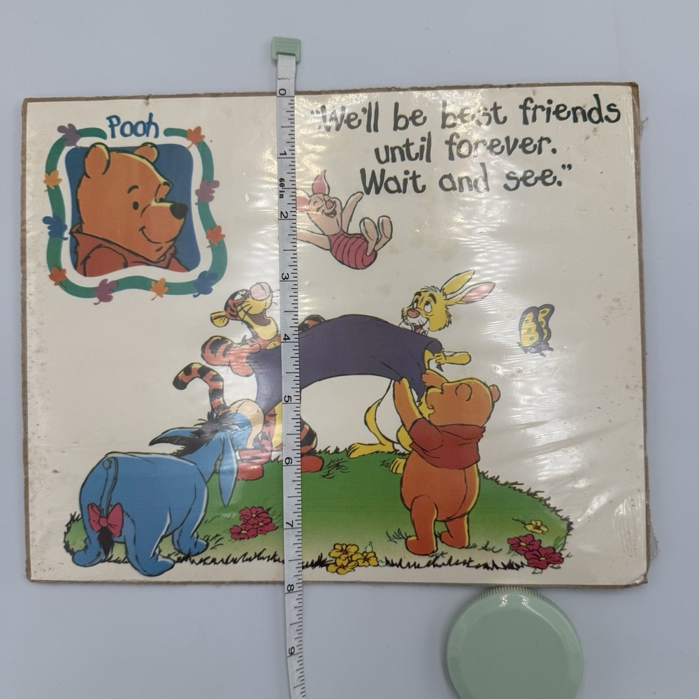 Vintage Walt Disney 90's Poster Print Winnie the Pooh Tiger Eeyore Piglet - Picture 14 of 14